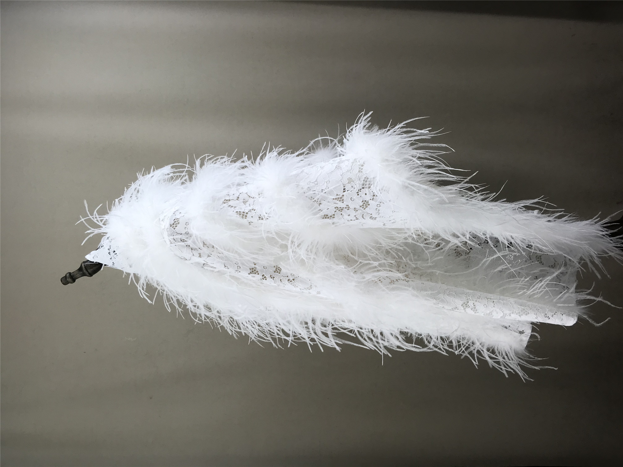Real Ostrich Feather Lace Shaw - Stole Wedding Shawl incelemesi ve fiyatı