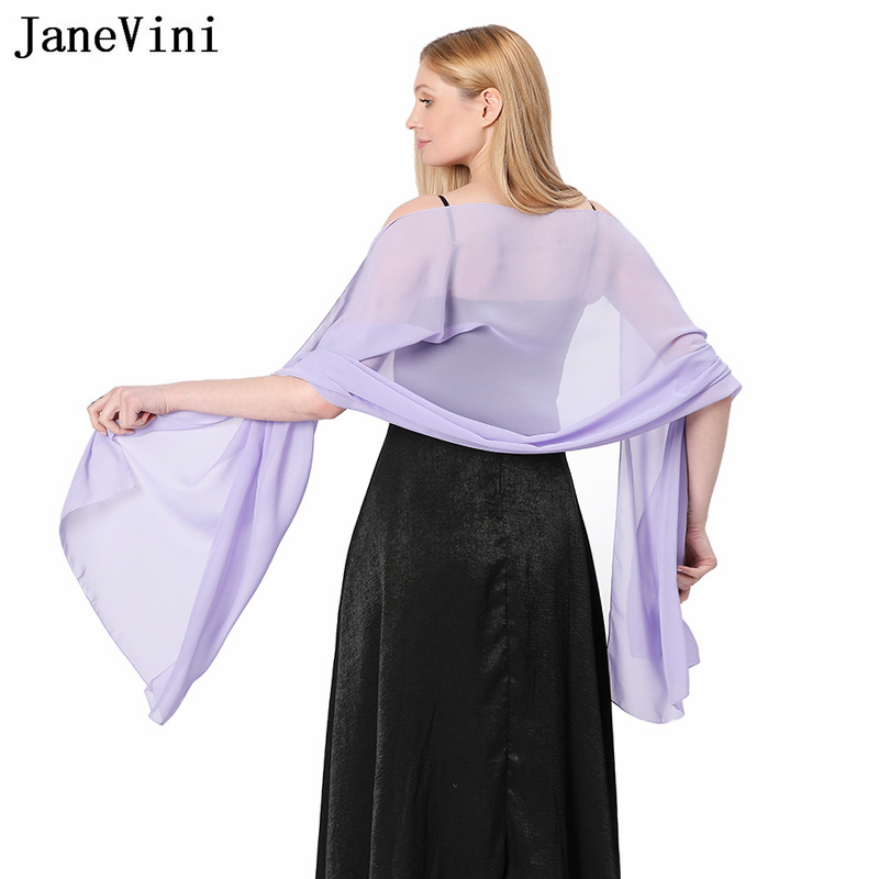 JaneVini Elegant Pink Chiffon  - Stole Wedding Shawl incelemesi ve fiyatı