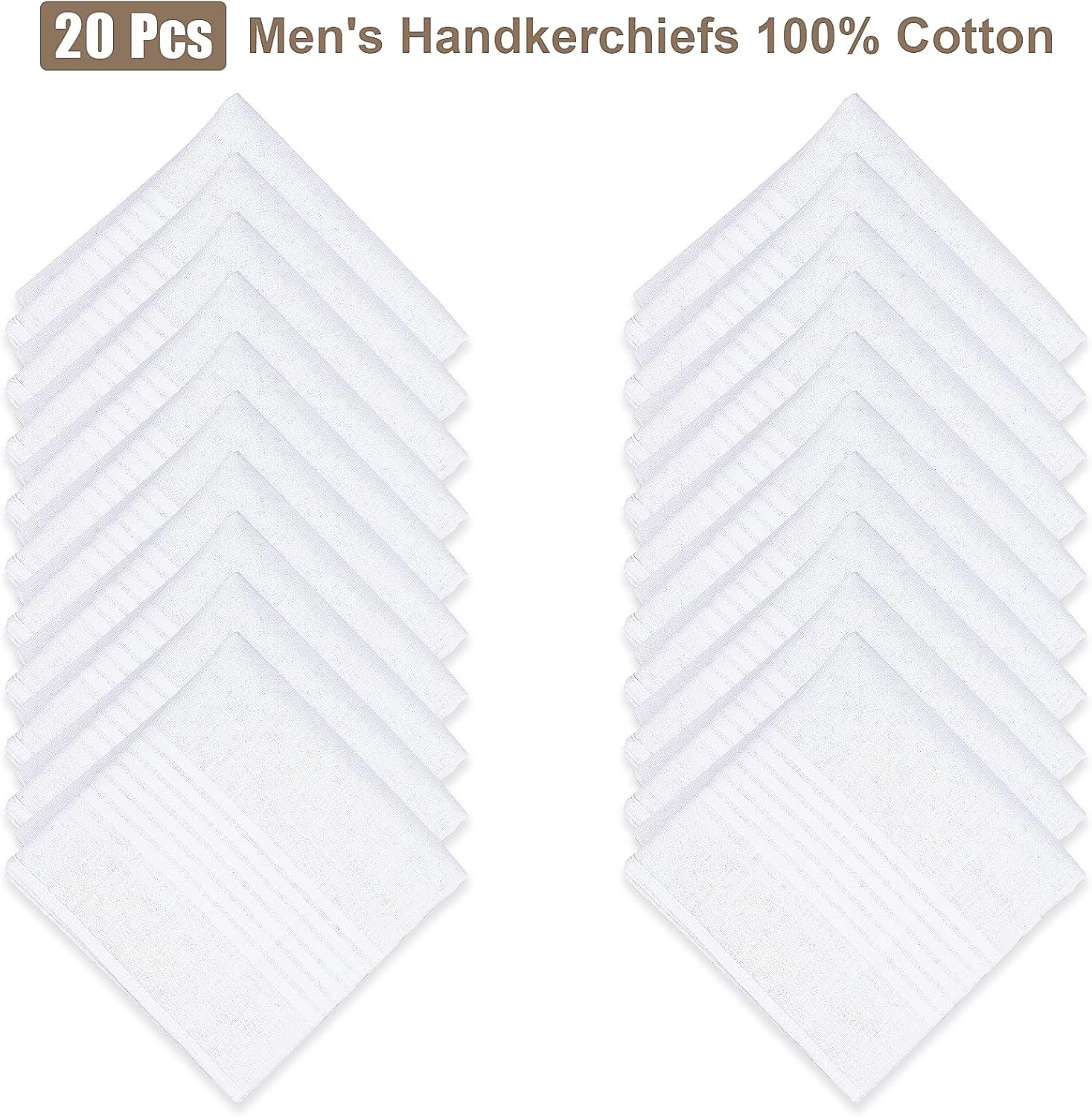 20 Pcs Cotton Handkerchiefs fo - Handkerchief Cotton Men incelemesi ve fiyatı