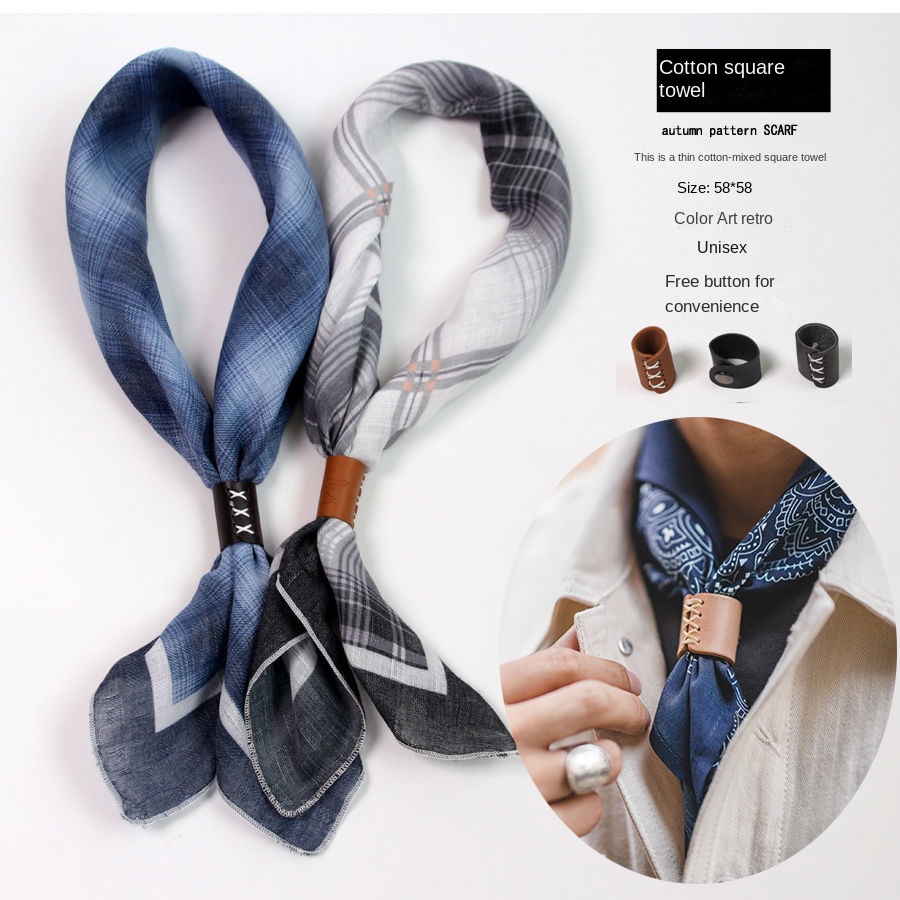 Men's Square Scarf with Button - Ascot Neck Scarf incelemesi ve fiyatı