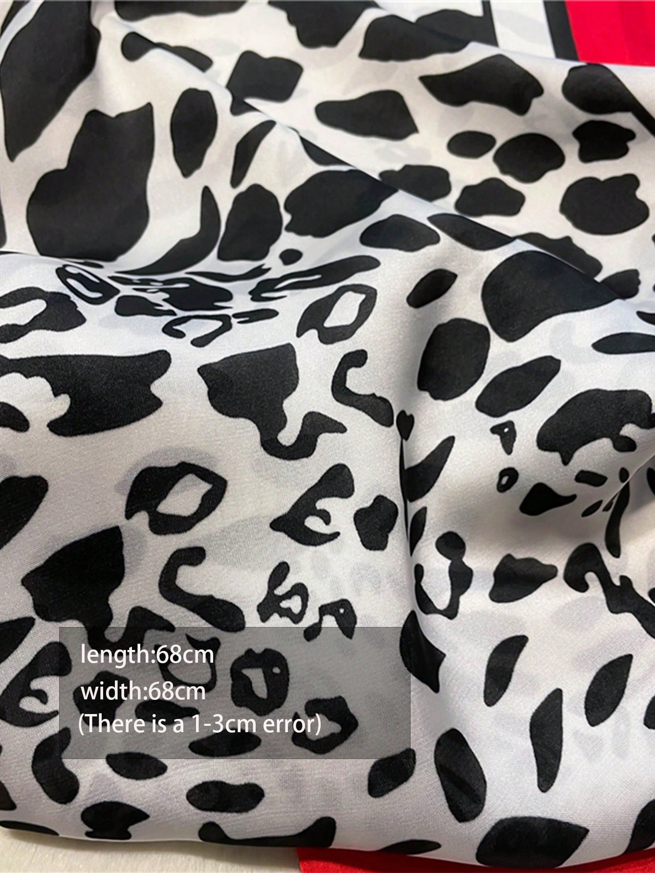 1pc Faux Silk Retro Leopard Pr - Bandana Cotton incelemesi ve fiyatı