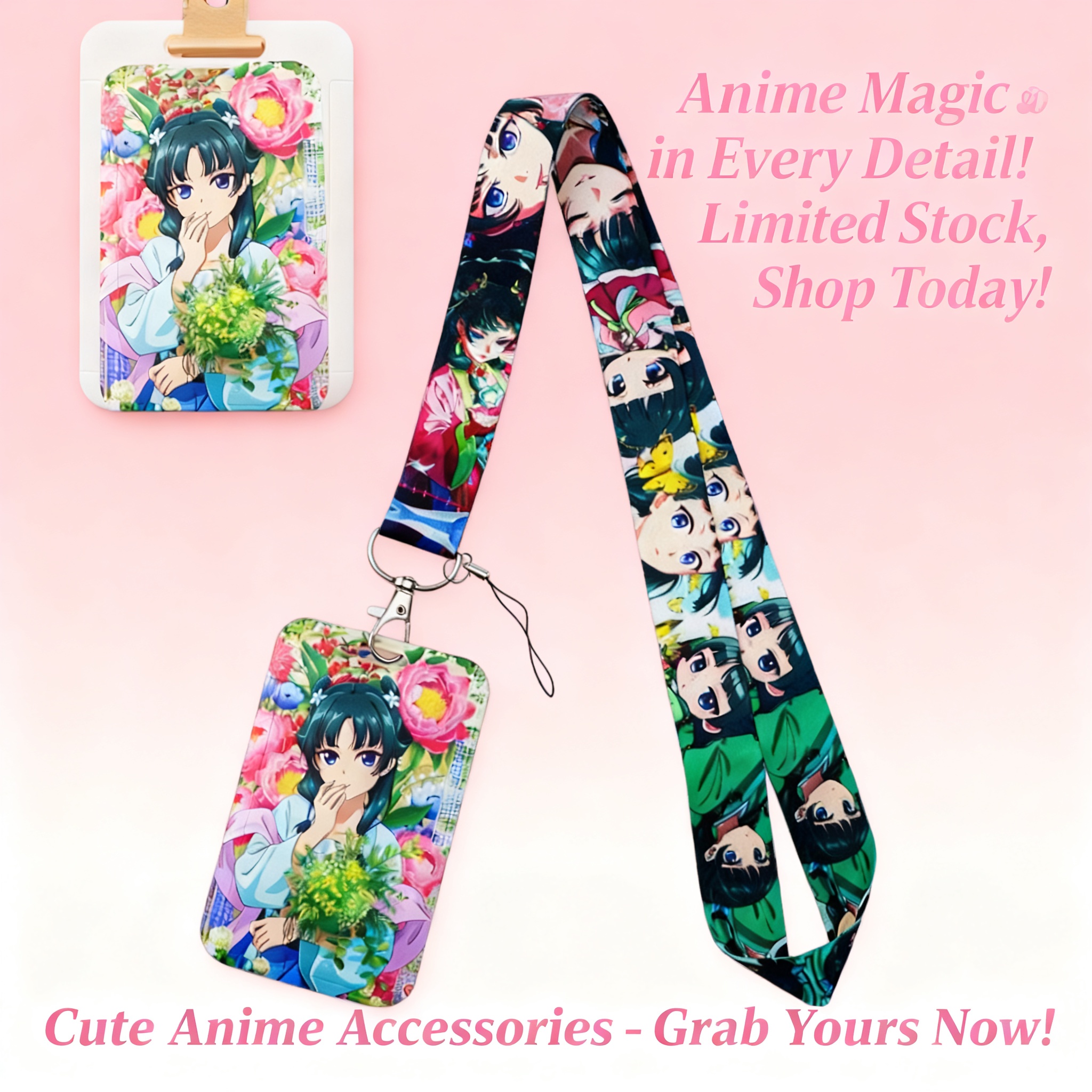 Cute Anime Girl Lanyard Neck S - Lanyard Badge Holder incelemesi ve fiyatı