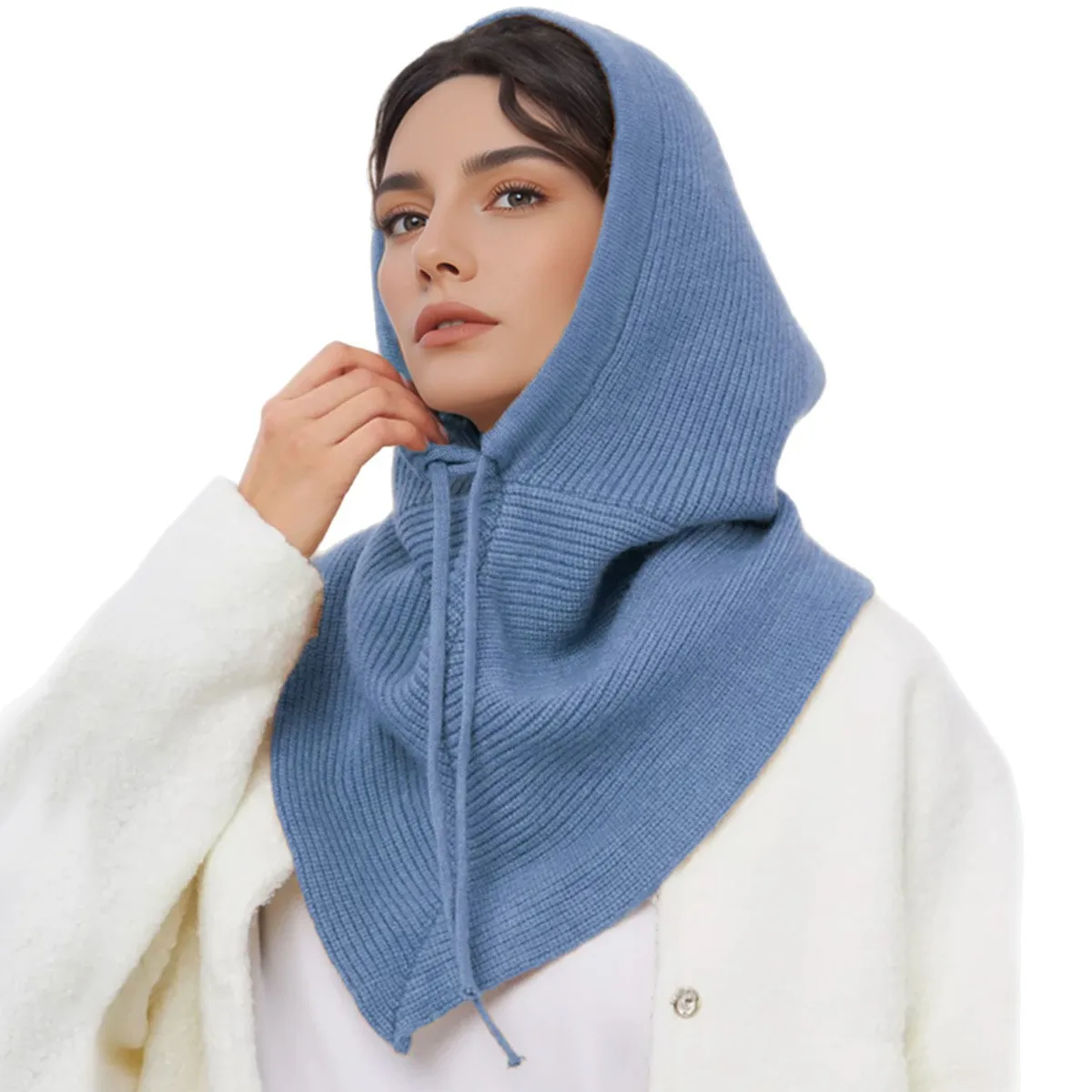 Women's Knitted Beanie Hat wit - Infinity Scarf Knit incelemesi ve fiyatı