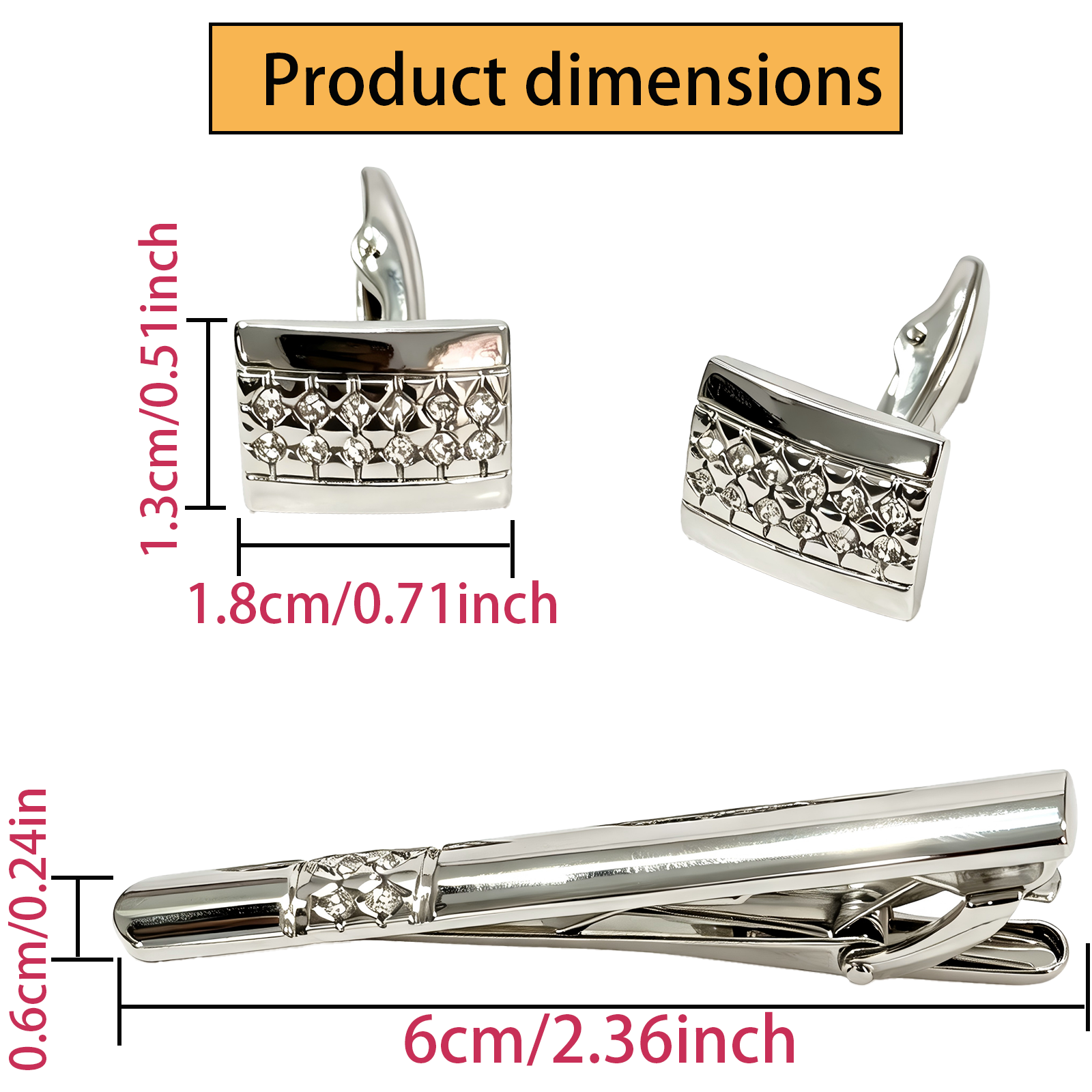 Mens Cufflinks & Tie Clip Set  - Tie Bar Set Gift incelemesi ve fiyatı