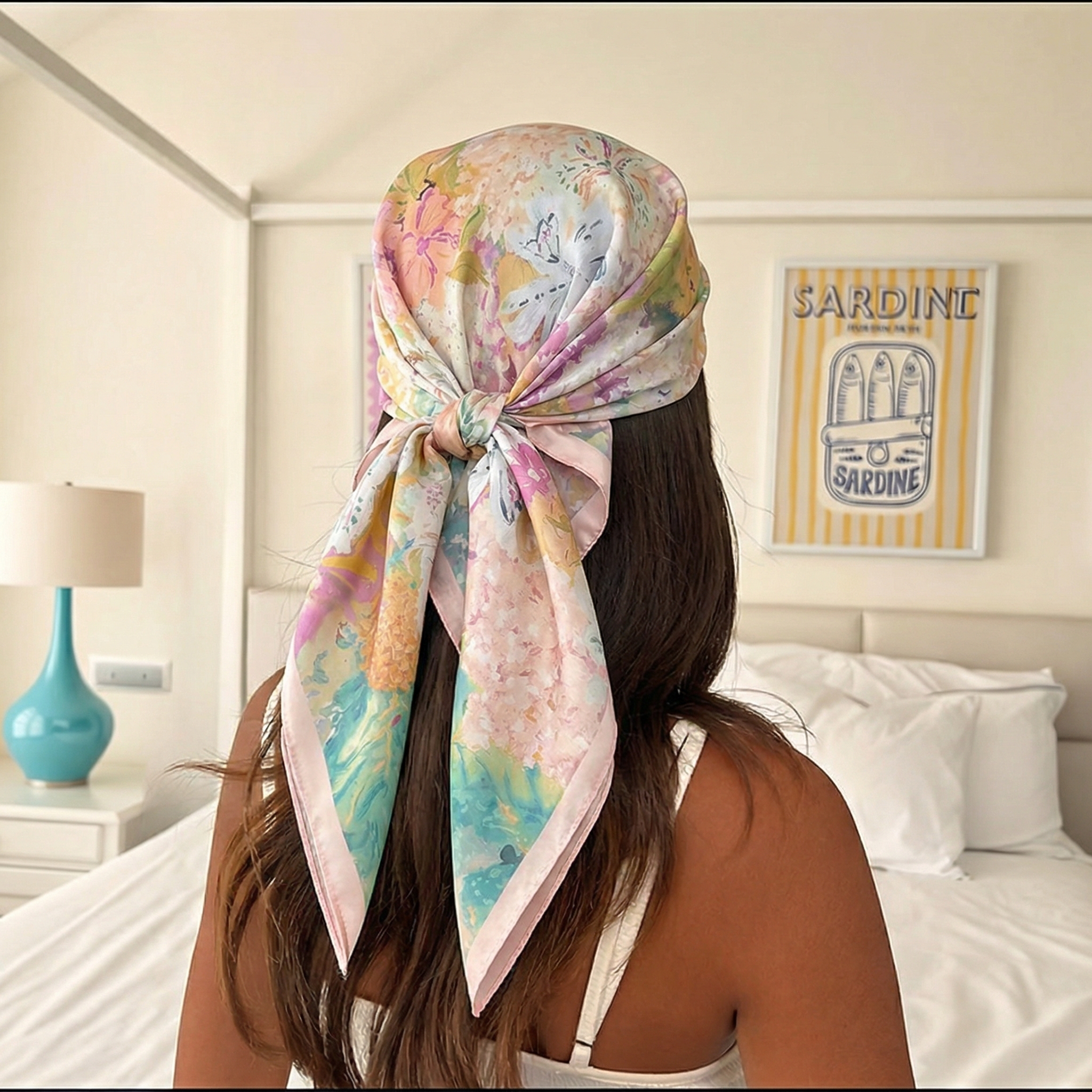70*70cm Square Silk Scarf for  - Ascot Neck Scarf incelemesi ve fiyatı