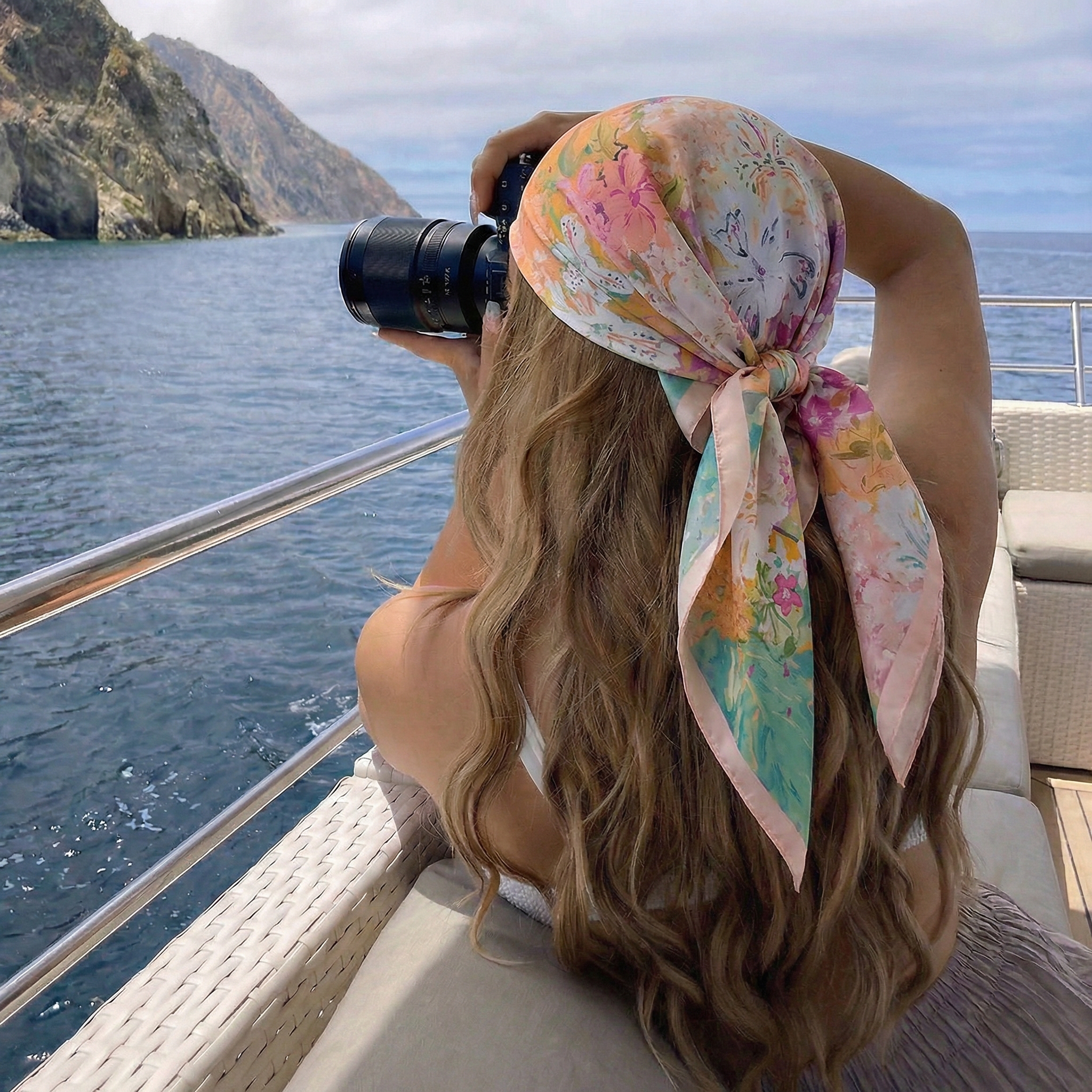 70*70cm Square Silk Scarf for  - Ascot Neck Scarf incelemesi ve fiyatı