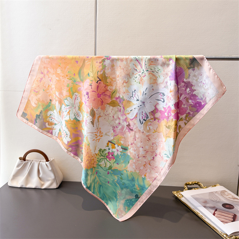 70*70cm Square Silk Scarf for  - Ascot Neck Scarf incelemesi ve fiyatı