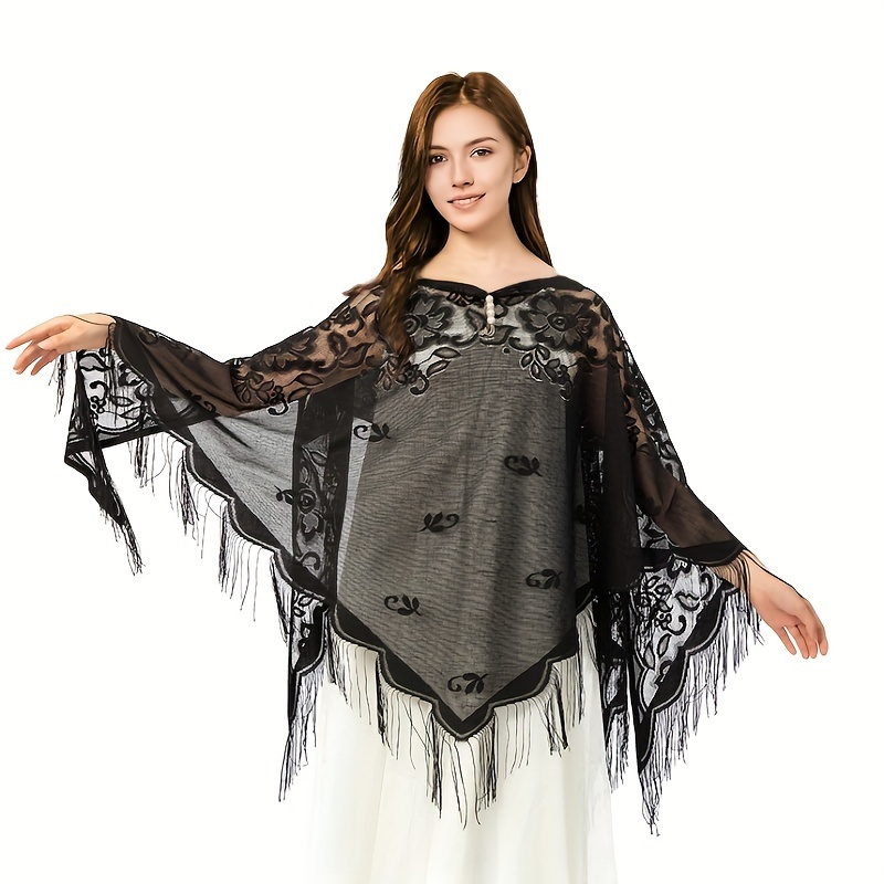 New Embroidery Lace Scarf Shaw - Stole Wedding Shawl incelemesi ve fiyatı