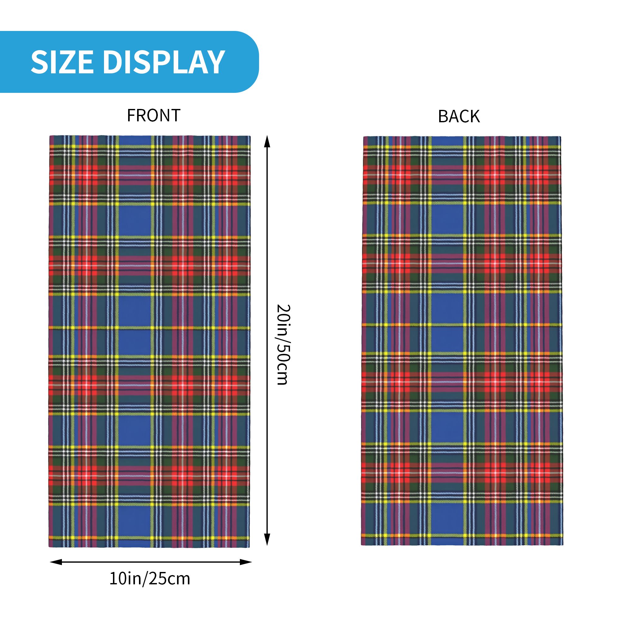 Custom Royal Tartan Plaid Wint - Neck Warmer Tube incelemesi ve fiyatı