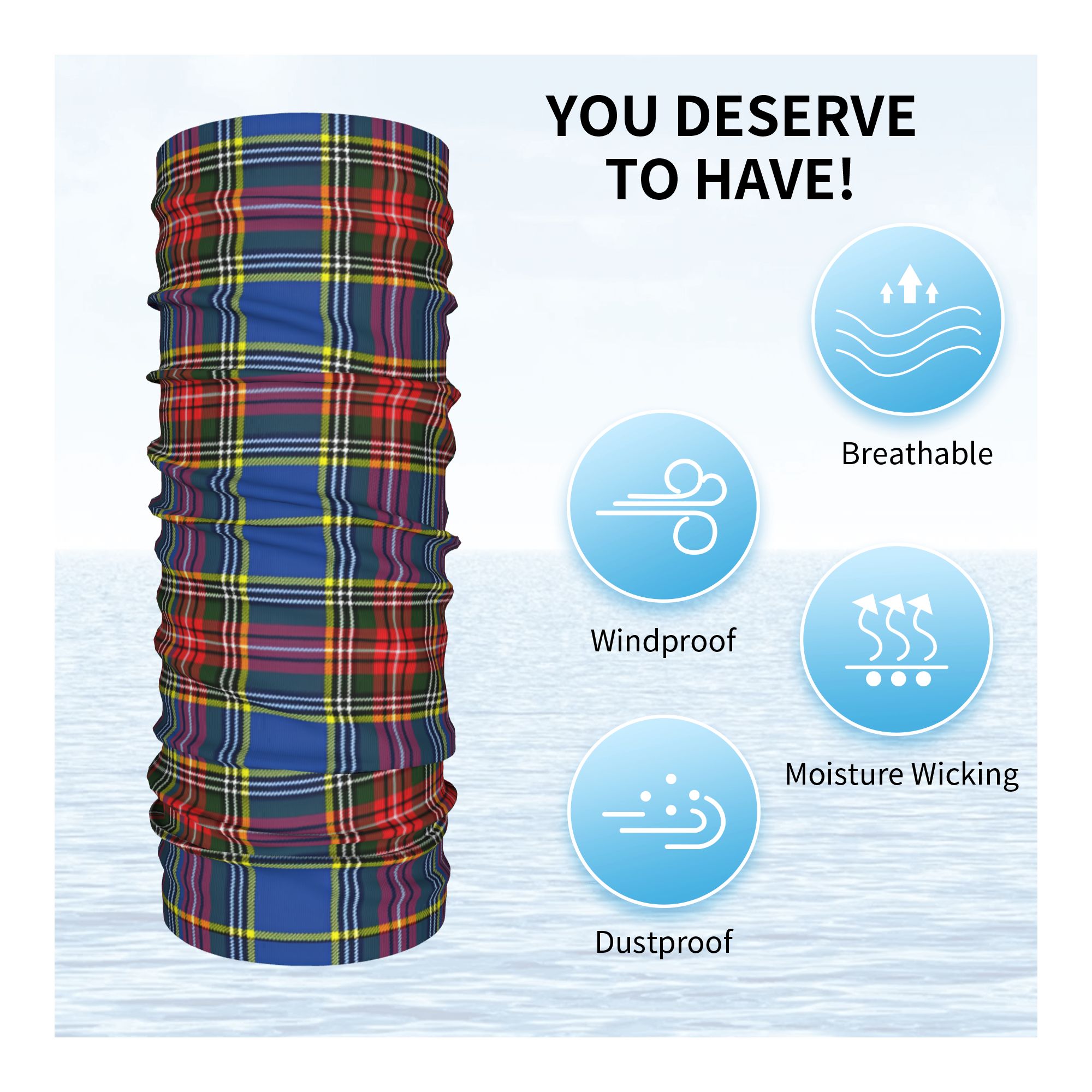 Custom Royal Tartan Plaid Wint - Neck Warmer Tube incelemesi ve fiyatı
