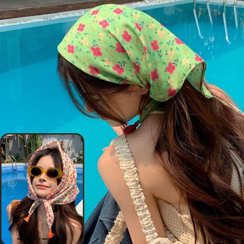 Summer Scarf Colorful Flower P - Bandana Cotton incelemesi ve fiyatı