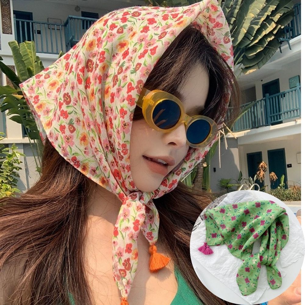Summer Scarf Colorful Flower P - Bandana Cotton incelemesi ve fiyatı