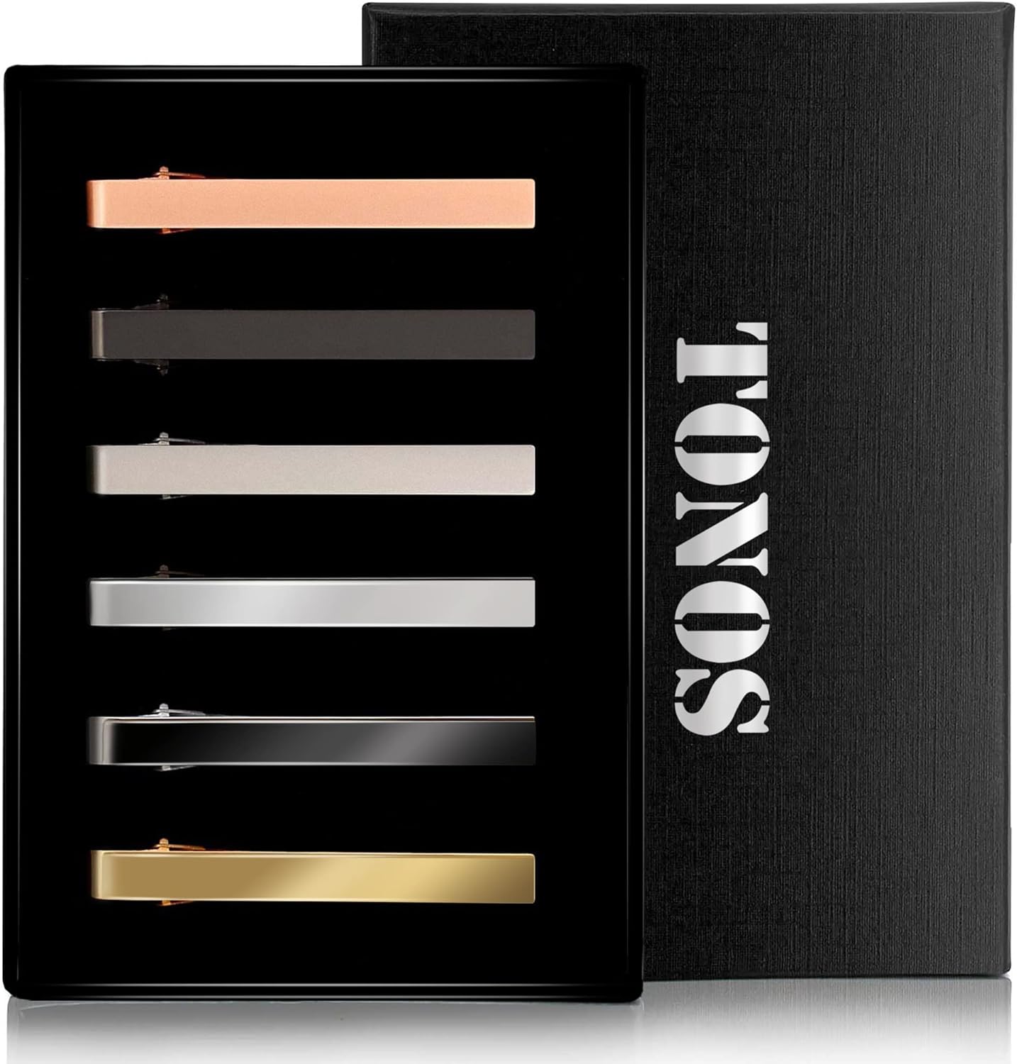 6 Pack Tie Clips Set Black Sil - Tie Bar Set Gift incelemesi ve fiyatı