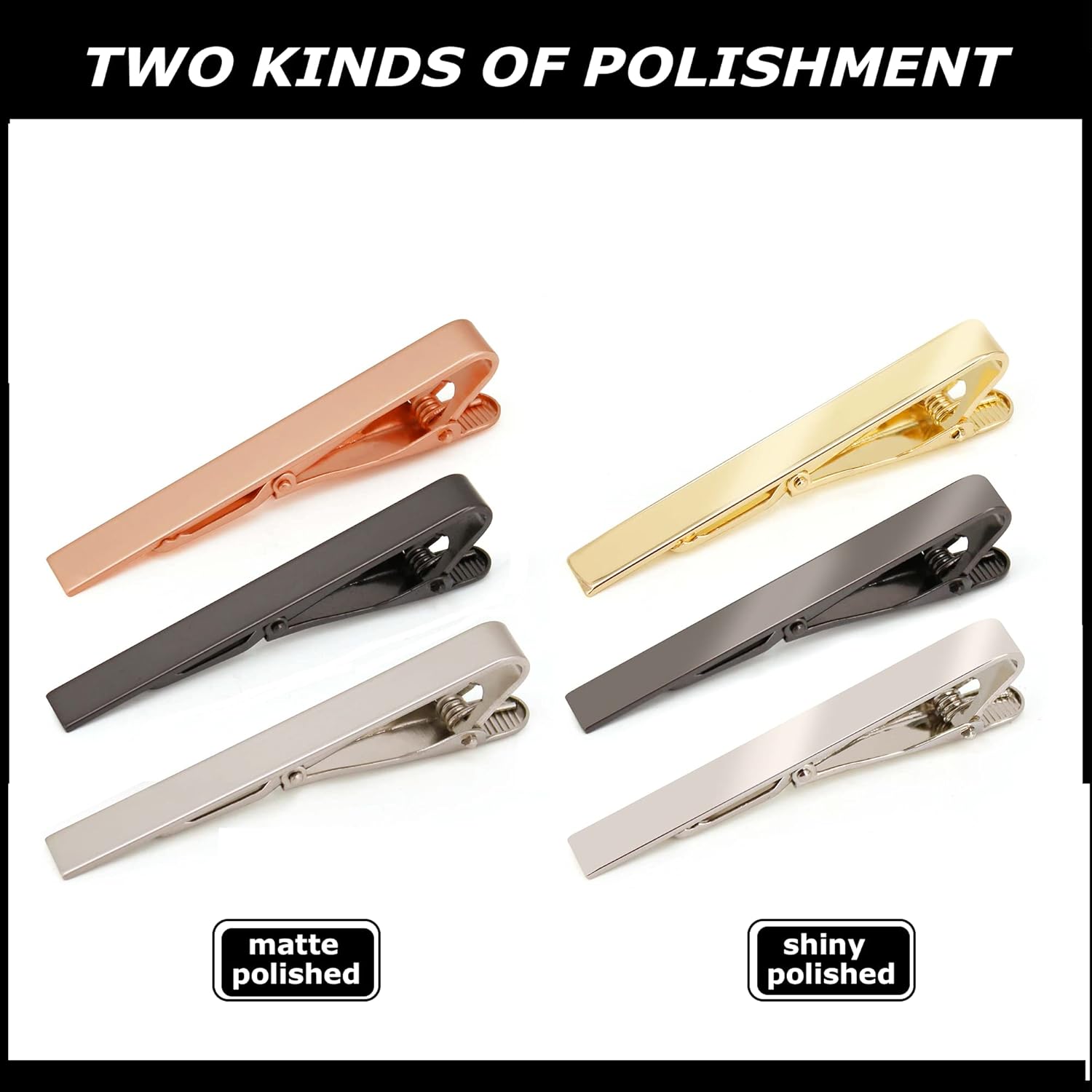 6 Pack Tie Clips Set Black Sil - Tie Bar Set Gift incelemesi ve fiyatı