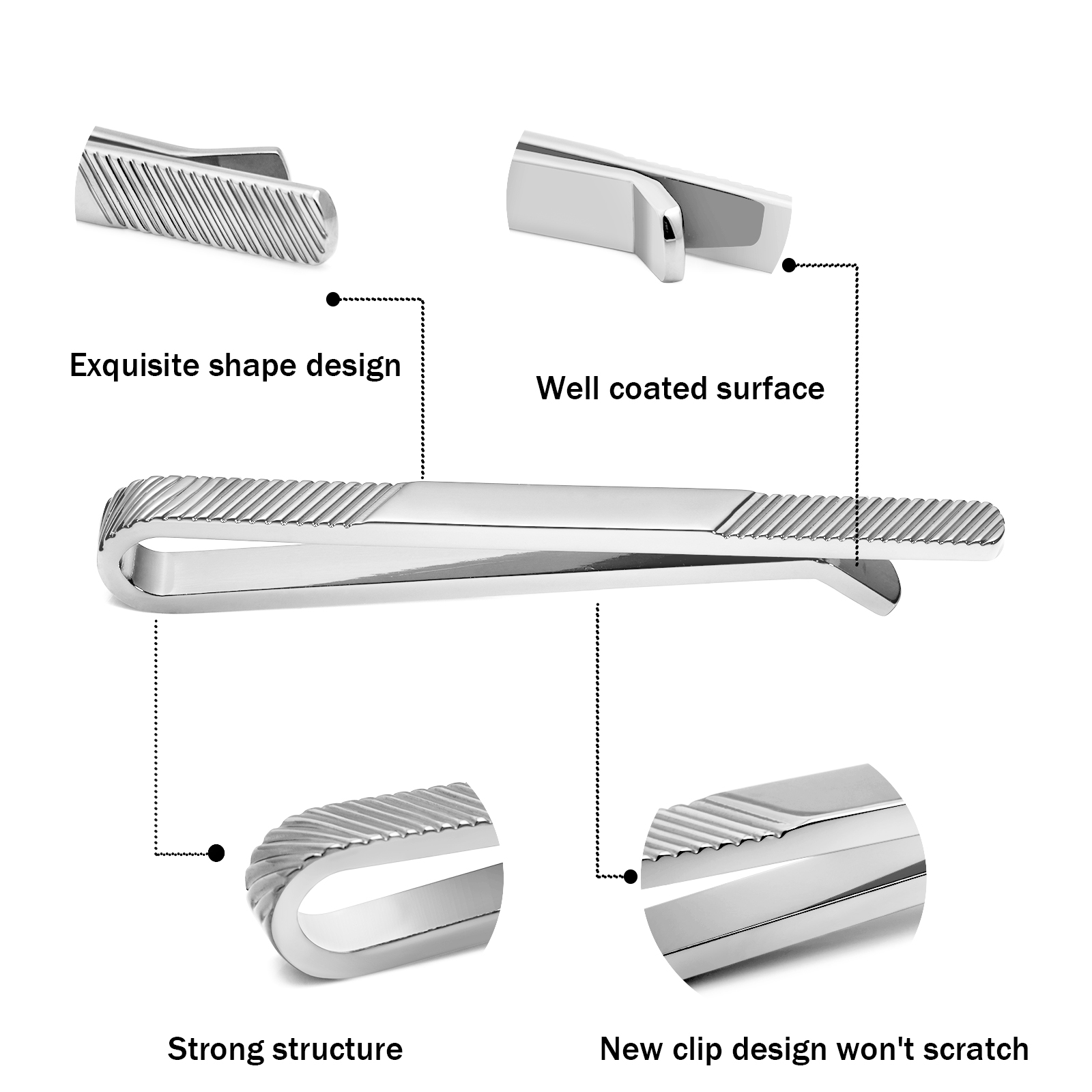 TAIGRAMA 2.5 inch Tie Clip for - Tie Bar Set Gift incelemesi ve fiyatı