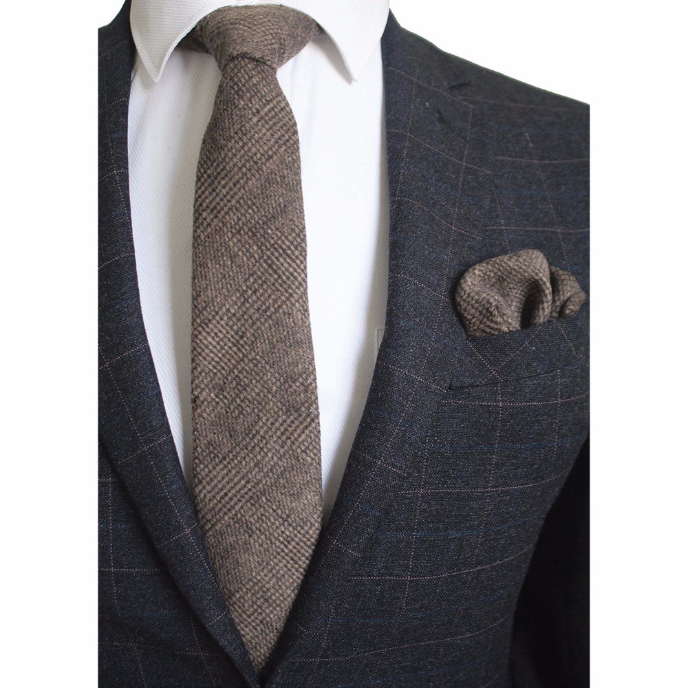 Ricnais 8cm Wool Necktie Solid - Handkerchief Cotton Men incelemesi ve fiyatı