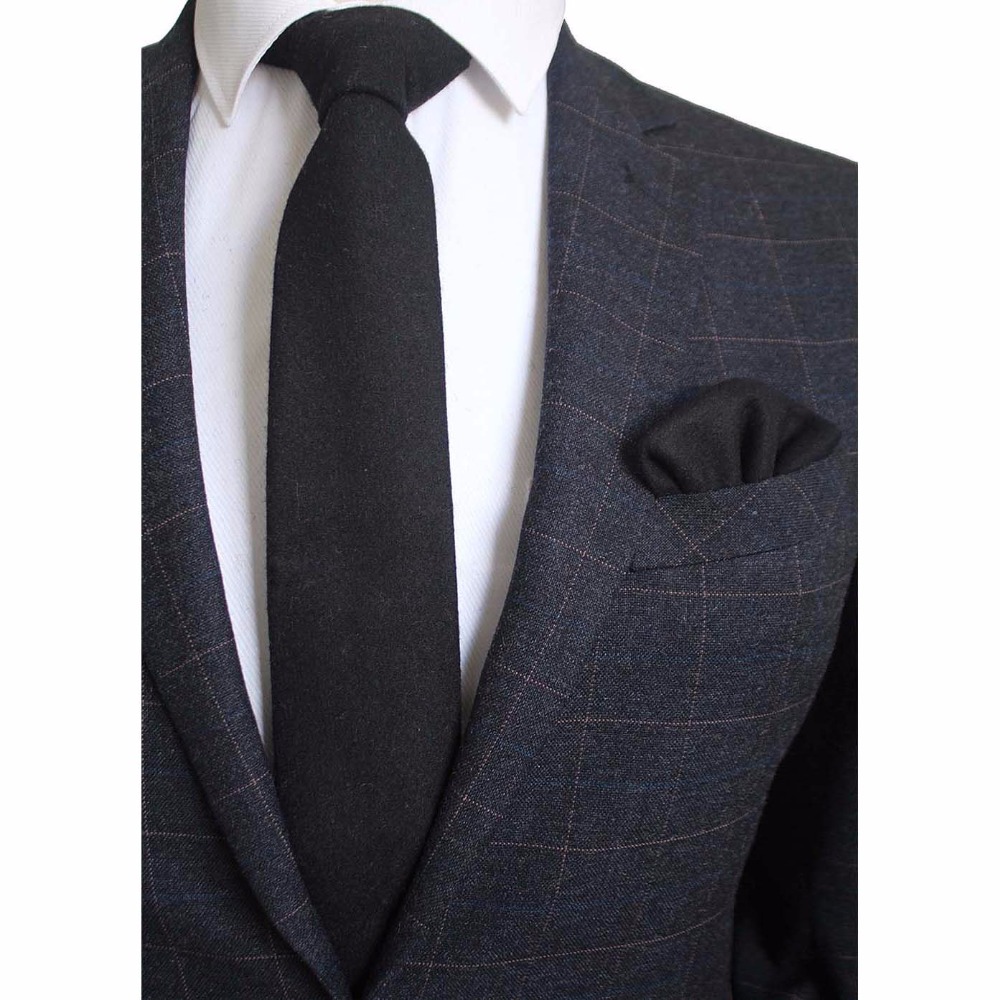 Ricnais 8cm Wool Necktie Solid - Handkerchief Cotton Men incelemesi ve fiyatı