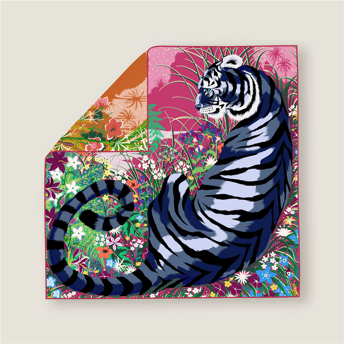 70CM Curled Edge Twill Silk Sq - Scarf Silk Square incelemesi ve fiyatı