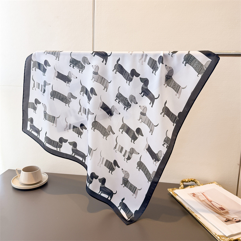 Ladies Cotton Dog Printed Squa - Bandana Cotton incelemesi ve fiyatı