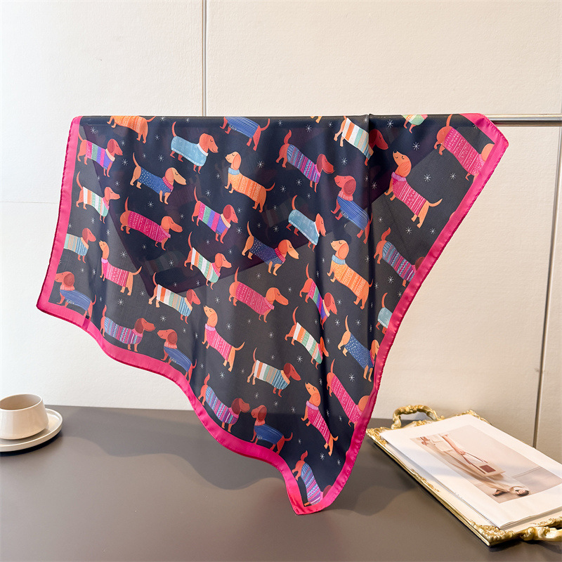 Ladies Cotton Dog Printed Squa - Bandana Cotton incelemesi ve fiyatı