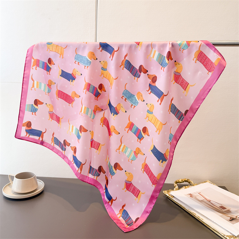 Ladies Cotton Dog Printed Squa - Bandana Cotton incelemesi ve fiyatı