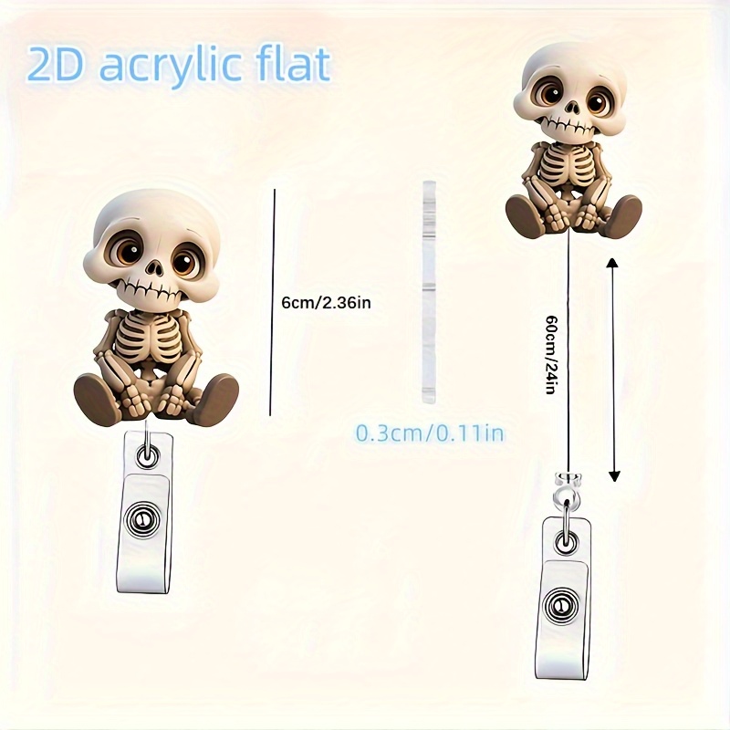2D Flat, Acrylic Dazed Skull H - Lanyard Badge Holder incelemesi ve fiyatı