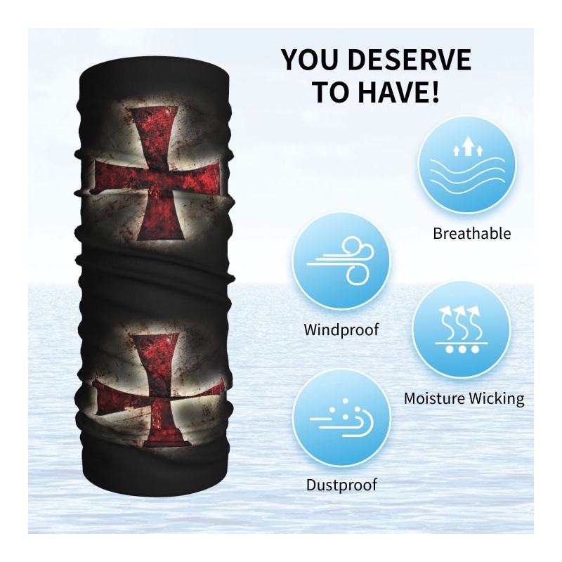 Custom Knights Templar Flag Ba - Neck Warmer Tube incelemesi ve fiyatı