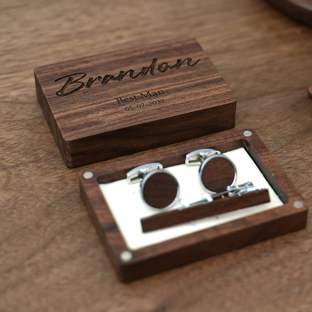 Name Engraved Groomsmen Best M - Tie Bar Set Gift incelemesi ve fiyatı